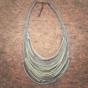 Gorgeous layered beaded collar necklace